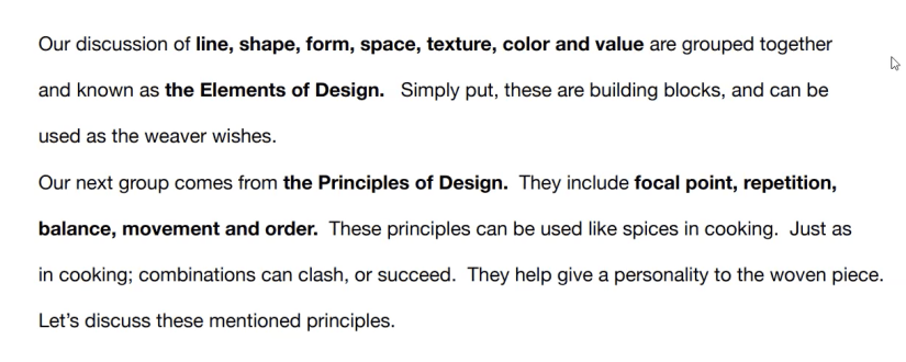 Image of text on presenter's slide.