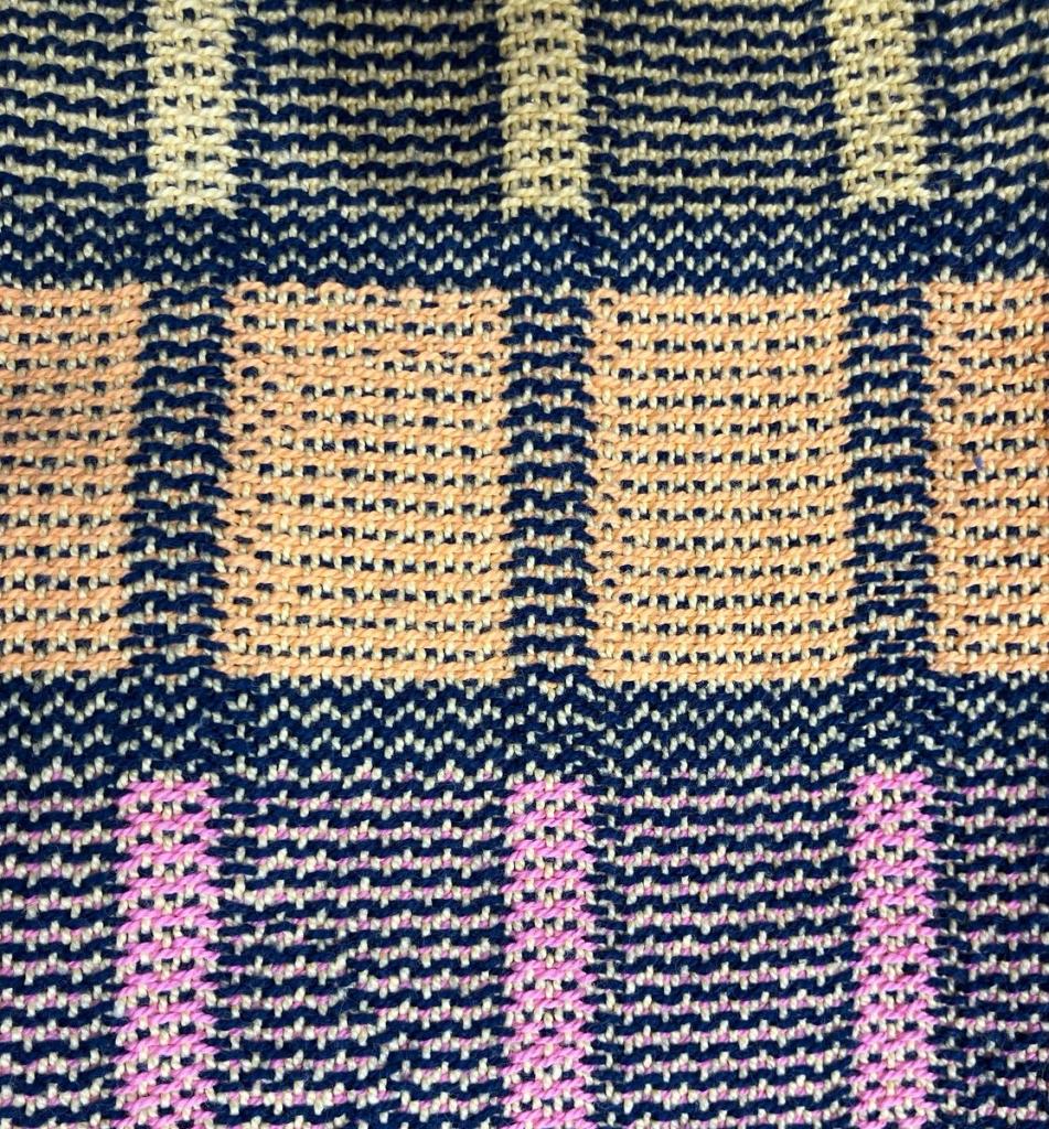 Close-up of a turned taquete towel.