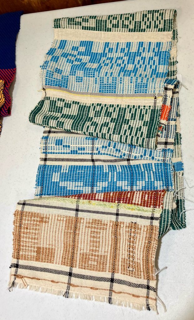 Chris M. - A blue, brown, green and cream Summer and Winter sampler.