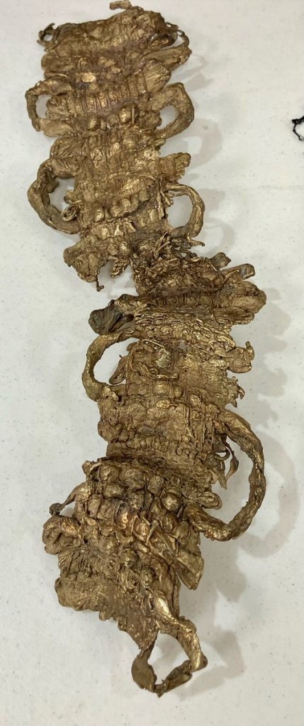 Haven O. - Bronze cast woven band.